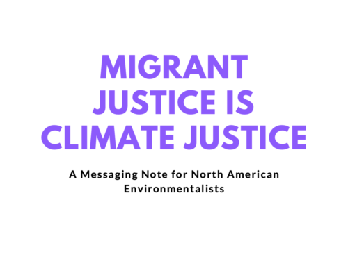 Migrant and Climate Justice Briefing